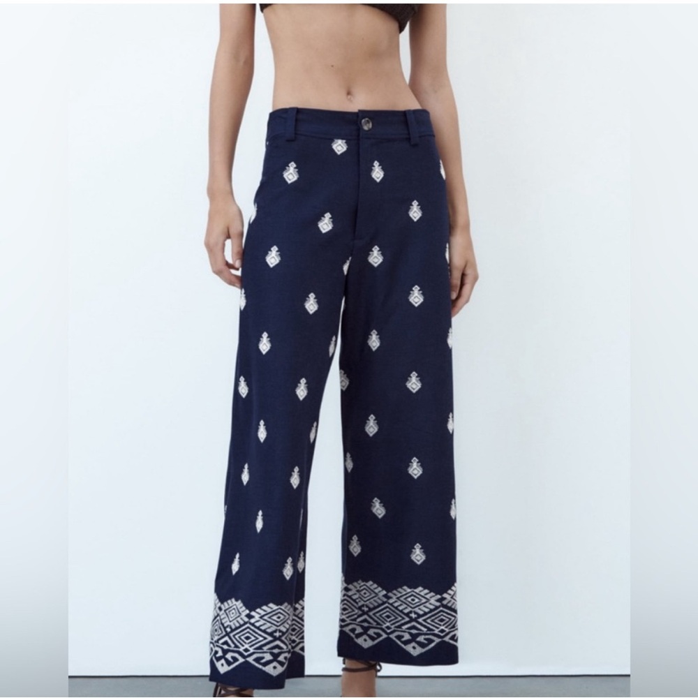 Zara - Embroidered Culottes - Small